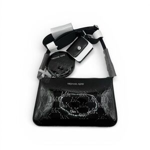 Michael Kors Black and Gray Crossbody Bag